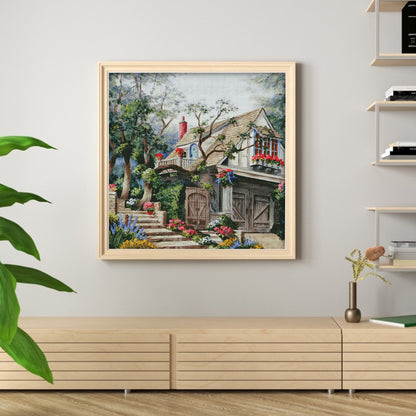 Dream Home - 14CT Stamped Cross Stitch 75*75CM(Fairy Brand)