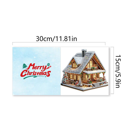 6PCS DIY Diamond Art Greeting Cards Xmas Designs Congratulations Thank You Cards