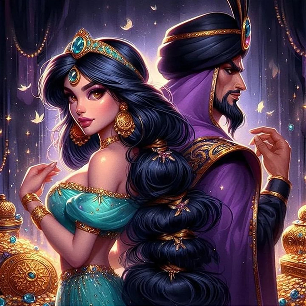 Princess Jasmine - Stamped Cross Stitch 50*50CM