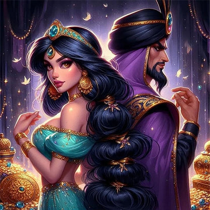 Princess Jasmine - Stamped Cross Stitch 50*50CM