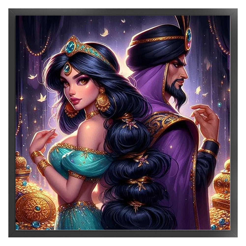 Princess Jasmine - Stamped Cross Stitch 50*50CM