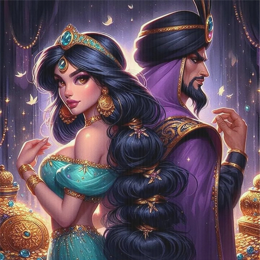 Princess Jasmine - Stamped Cross Stitch 50*50CM