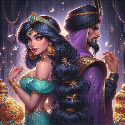 Princess Jasmine - Stamped Cross Stitch 50*50CM