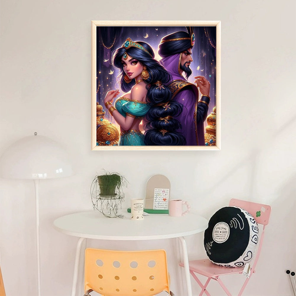 Princess Jasmine - Stamped Cross Stitch 50*50CM