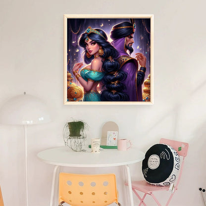Princess Jasmine - Stamped Cross Stitch 50*50CM