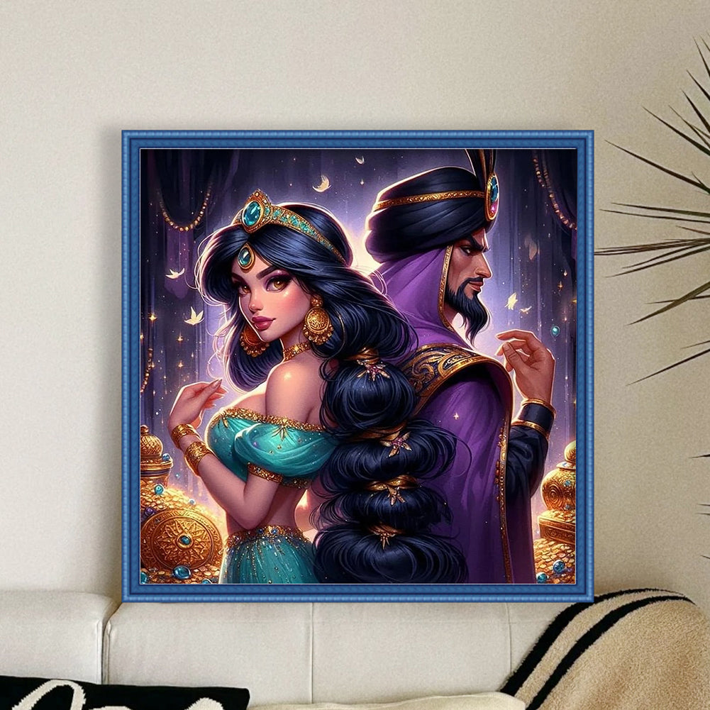 Princess Jasmine - Stamped Cross Stitch 50*50CM
