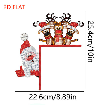 2D Flat Pattern Christmas Theme Christmas Door Frame Decorations for Wall Window