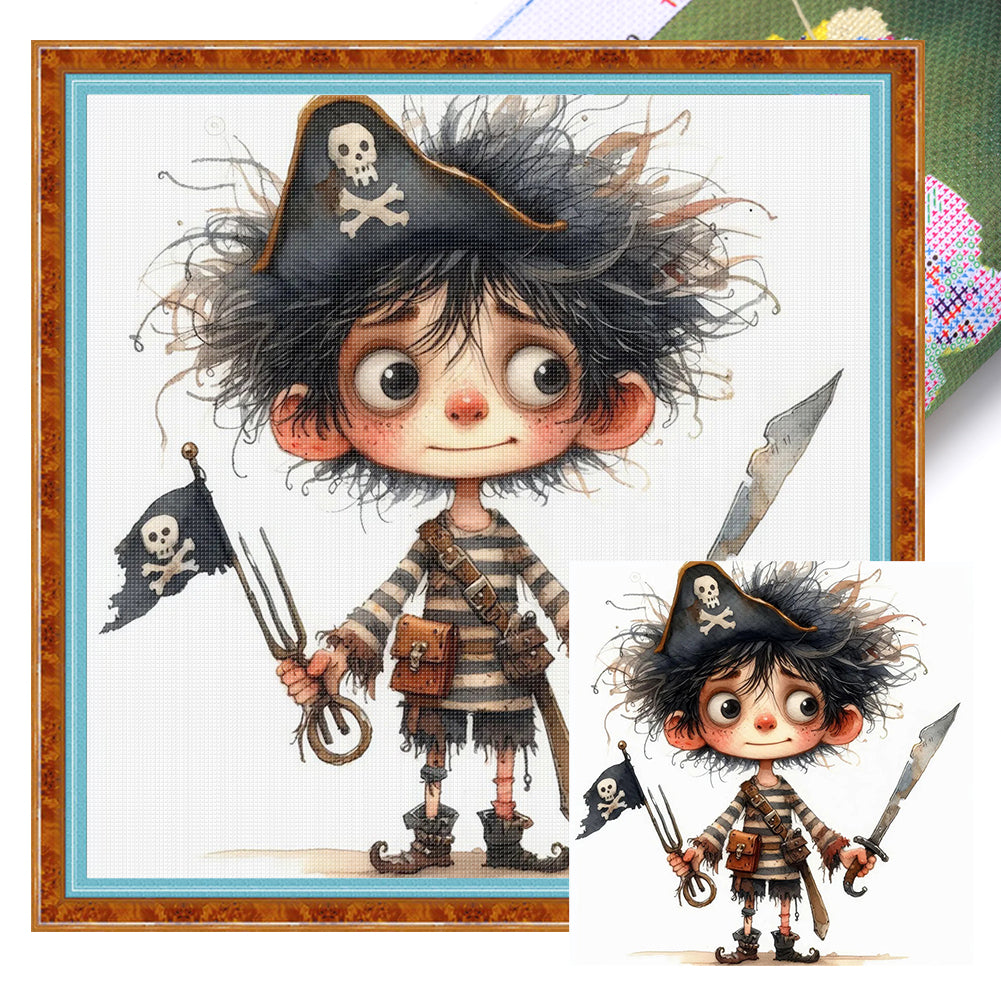 Pirate Boy - 11CT Stamped Cross Stitch 40*40CM