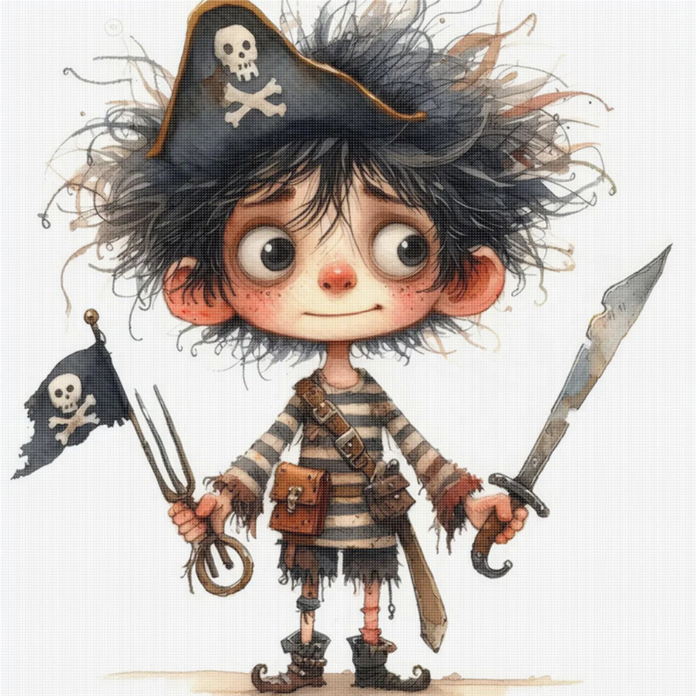 Pirate Boy - 11CT Stamped Cross Stitch 40*40CM