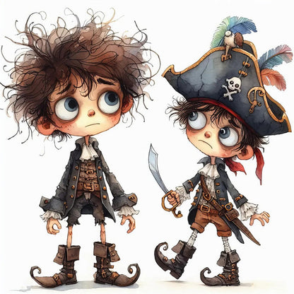 Pirate Boy - 11CT Stamped Cross Stitch 40*40CM