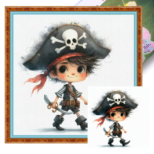 Pirate Boy - 11CT Stamped Cross Stitch 40*40CM