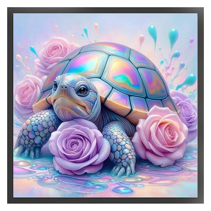 Colorful Turtle - 11CT Stamped Cross Stitch 40*40CM