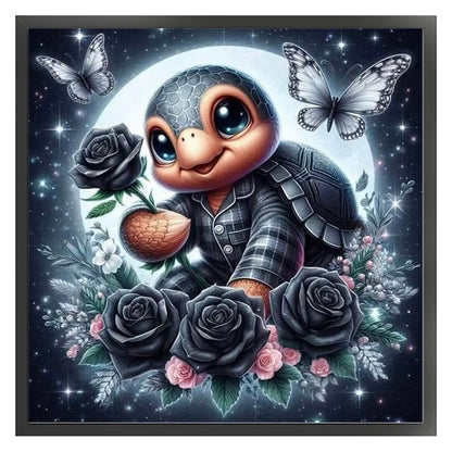 Rose Turtle - 11CT Stamped Cross Stitch 40*40CM