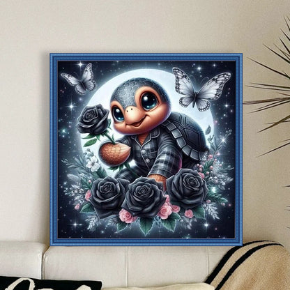 Rose Turtle - 11CT Stamped Cross Stitch 40*40CM