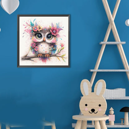 Owl - Full Round Drill Diamond Painting 30*30CM