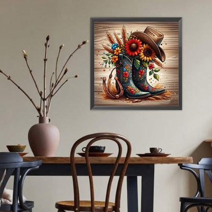Cowboy Boots - Full Round Drill Diamond Painting 40*40CM