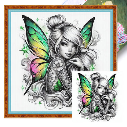 Butterfly Elf - 11CT Stamped Cross Stitch 45*45CM