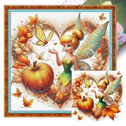 Love Pumpkin Elf - 11CT Stamped Cross Stitch 45*45CM