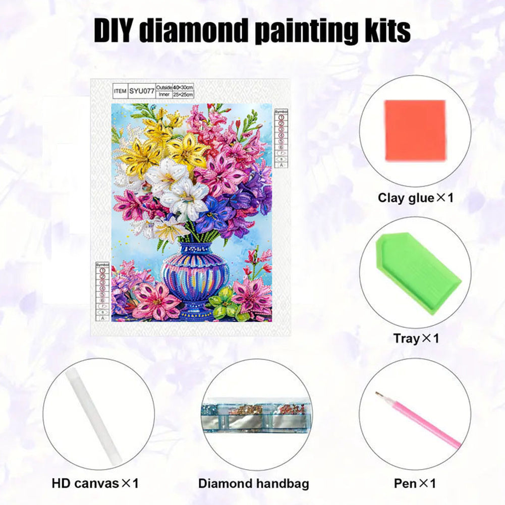 Vase - Special Shaped Drill Diamond Painting 30*40CM