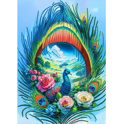 Peacock - Special Shaped Drill Diamond Painting 30*40CM