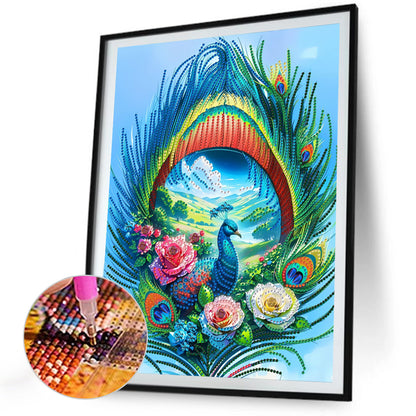 Peacock - Special Shaped Drill Diamond Painting 30*40CM