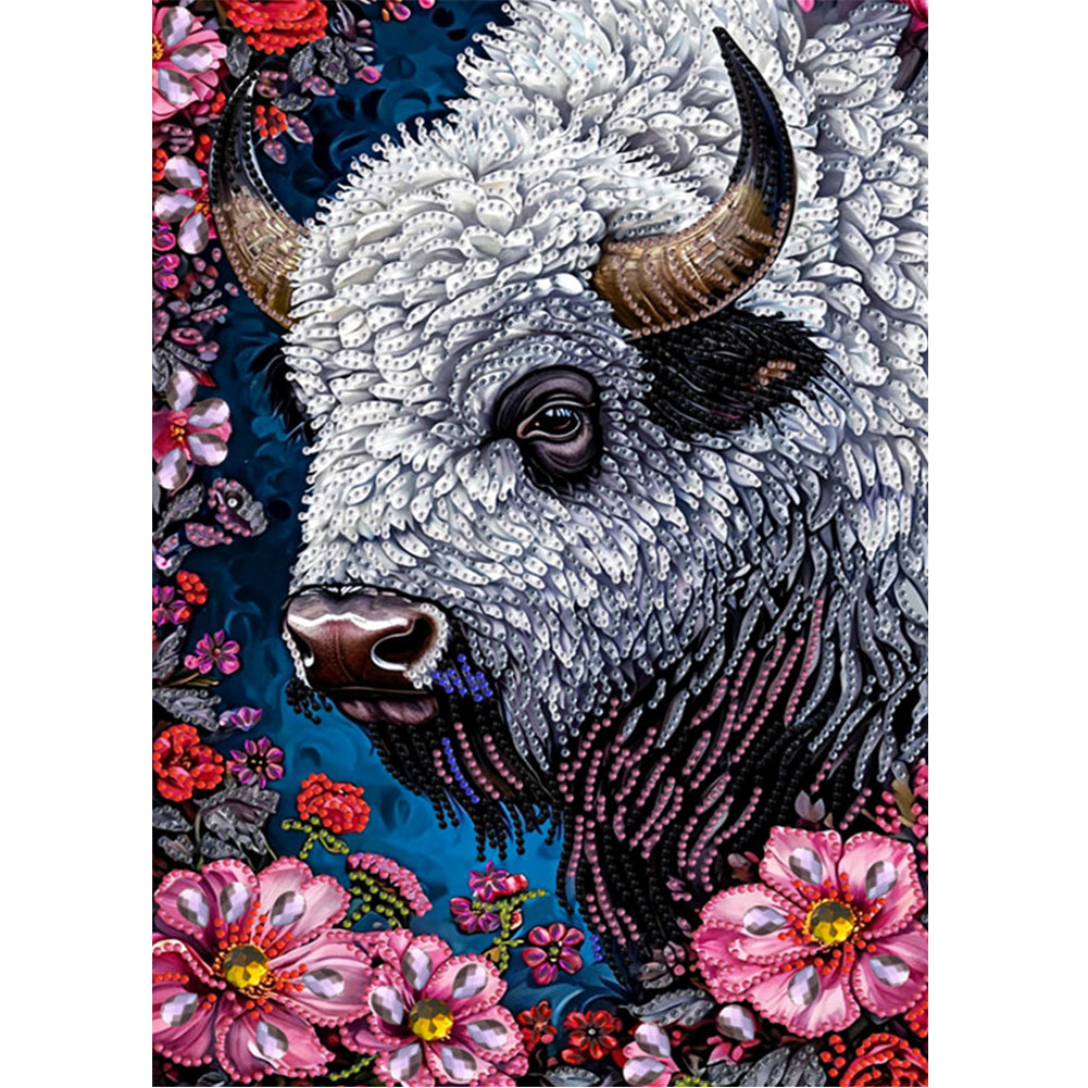 Flower Yak - Special Shaped Drill Diamond Painting 30*40CM