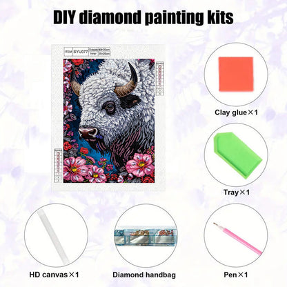 Flower Yak - Special Shaped Drill Diamond Painting 30*40CM