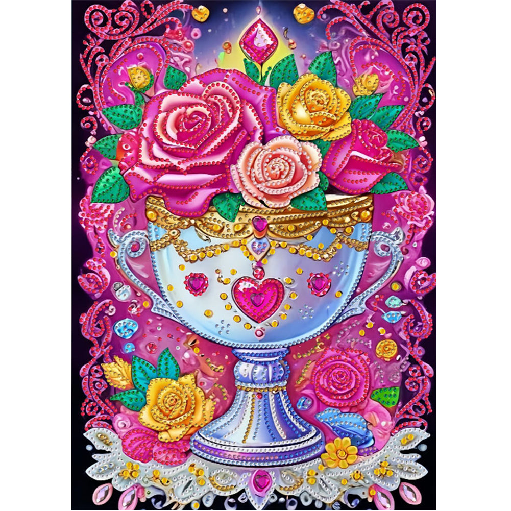 Vase - Special Shaped Drill Diamond Painting 30*40CM