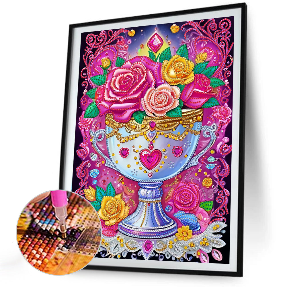 Vase - Special Shaped Drill Diamond Painting 30*40CM