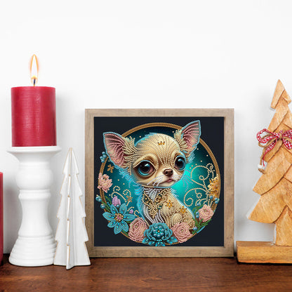 Flower Puppy - Special Shaped Drill Diamond Painting 30*30CM
