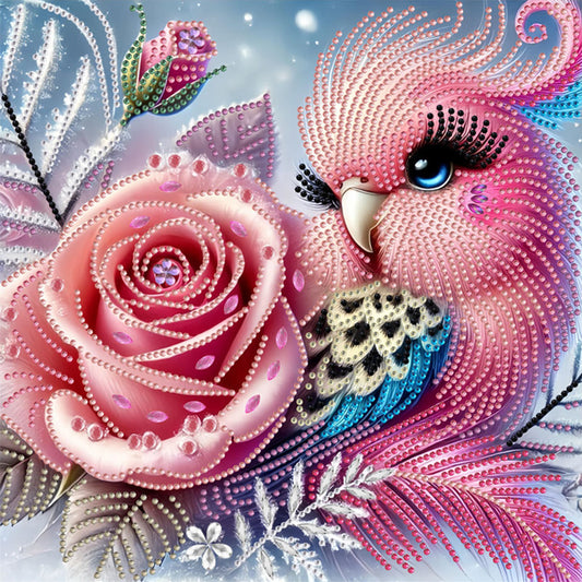 Flower Bird - Special Shaped Drill Diamond Painting 30*30CM
