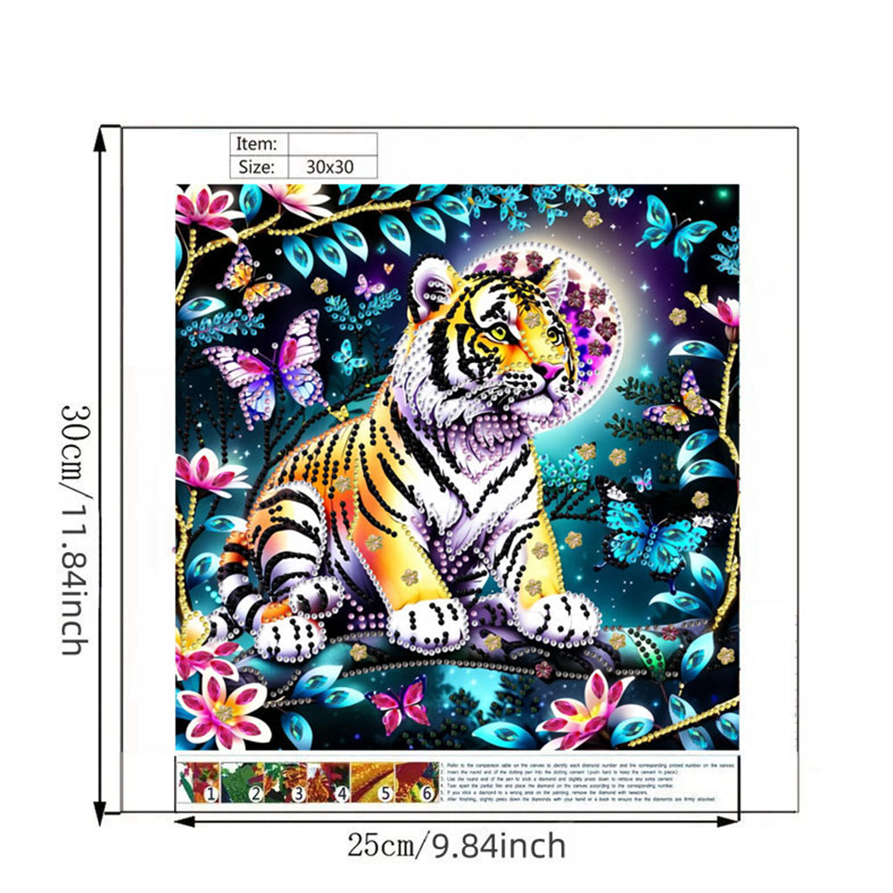 Tiger - Special Shaped Drill Diamond Painting 30*30CM