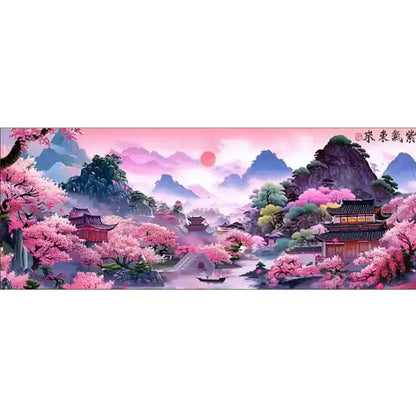 Purple Air Coming From The East - 11CT Stamped Cross Stitch 150*60CM (Mona Lisa Brand)