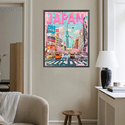 Japanese City - Full Square Drill Diamond Painting 40*50CM