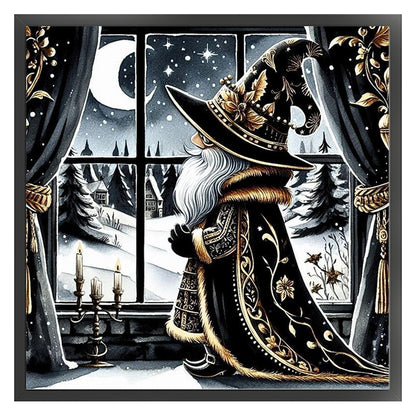 Window Gnome - 11CT Stamped Cross Stitch 40*40CM