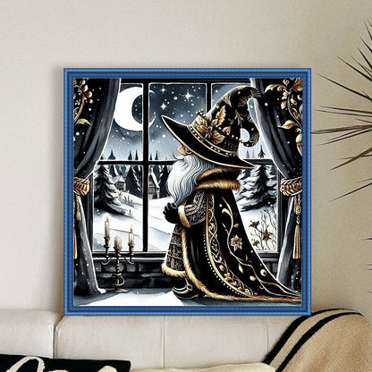 Window Gnome - 11CT Stamped Cross Stitch 40*40CM