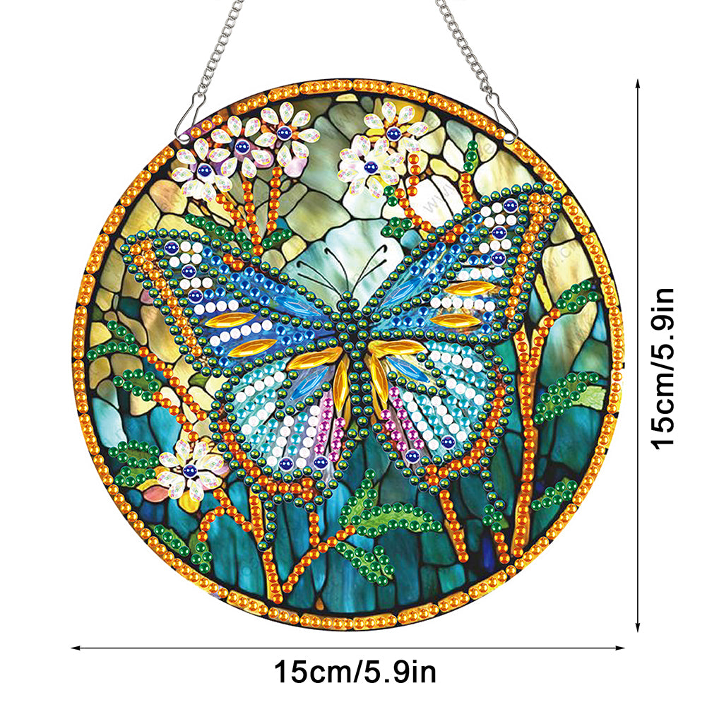 2pcs Animal Theme 2D Flat DIY Diamond Art Pendant Wall Decor for Home & Windows