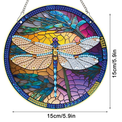 2pcs Animal Theme 2D Flat DIY Diamond Art Pendant Wall Decor for Home & Windows