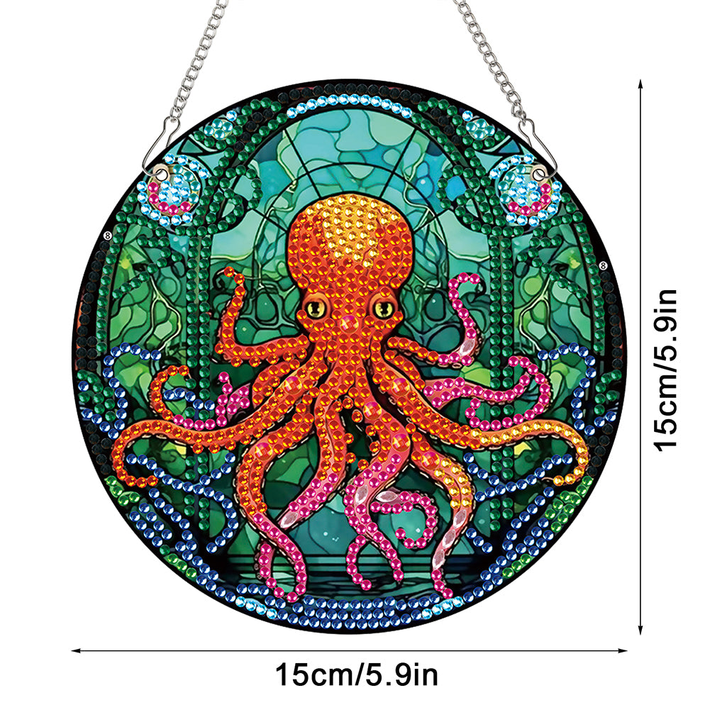 2pcs Animal Theme 2D Flat DIY Diamond Art Pendant Wall Decor for Home & Windows