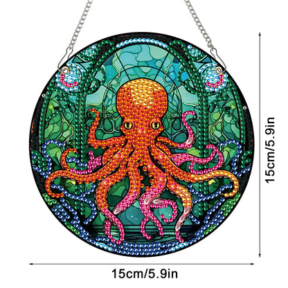 2pcs Animal Theme 2D Flat DIY Diamond Art Pendant Wall Decor for Home & Windows