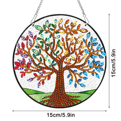 2pcs Animal Theme 2D Flat DIY Diamond Art Pendant Wall Decor for Home & Windows