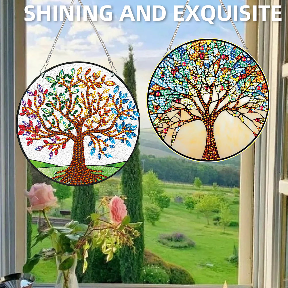 2pcs Animal Theme 2D Flat DIY Diamond Art Pendant Wall Decor for Home & Windows