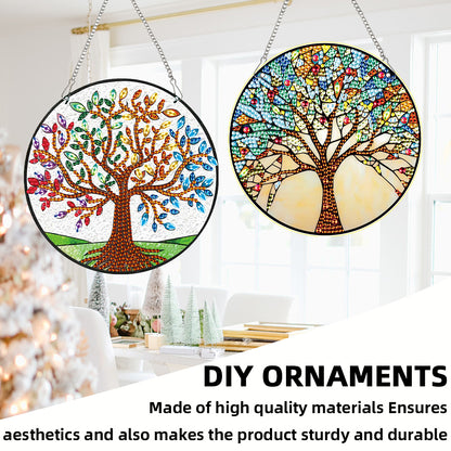 2pcs Animal Theme 2D Flat DIY Diamond Art Pendant Wall Decor for Home & Windows