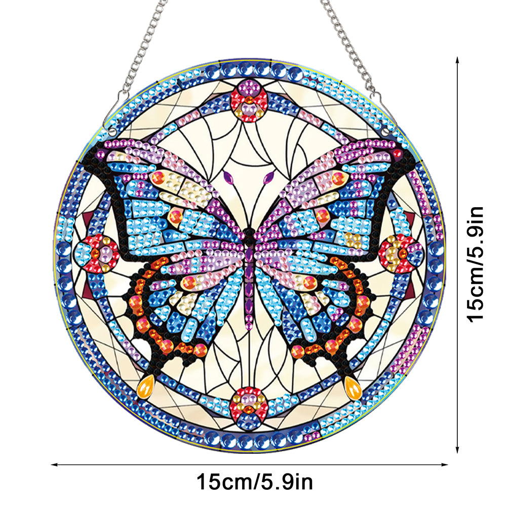 2pcs Animal Theme 2D Flat DIY Diamond Art Pendant Wall Decor for Home & Windows