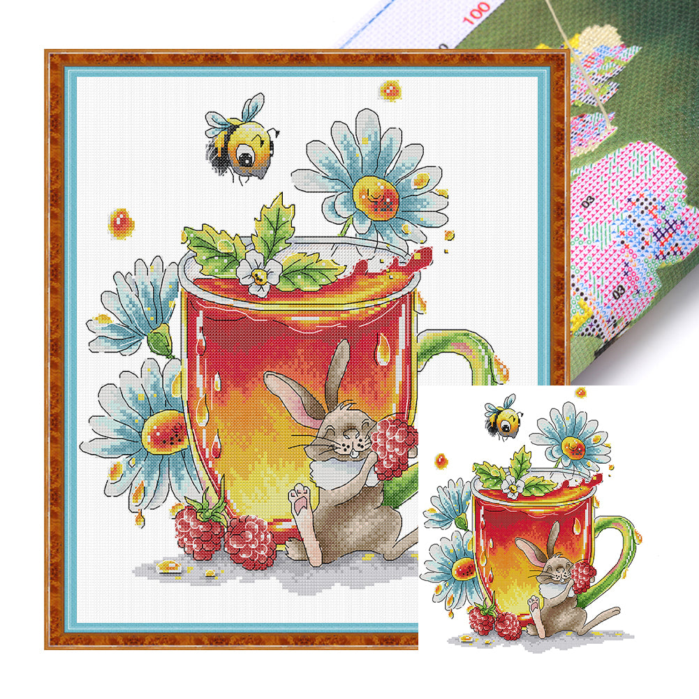 Delicious Juice - 14CT Stamped Cross Stitch 34*38CM (Joy Sunday)