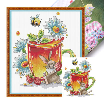 Delicious Juice - 14CT Stamped Cross Stitch 34*38CM (Joy Sunday)