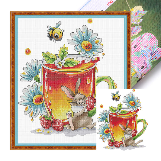 Delicious Juice - 14CT Stamped Cross Stitch 34*38CM (Joy Sunday)