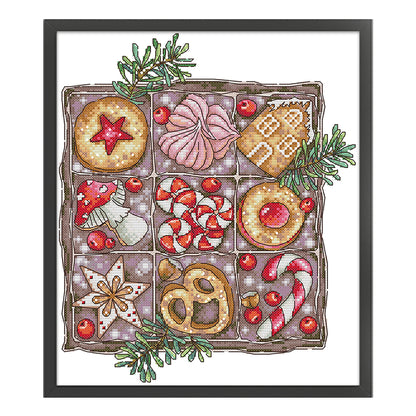 Christmas Cookies - 14CT Stamped Cross Stitch 29*33CM (Joy Sunday)