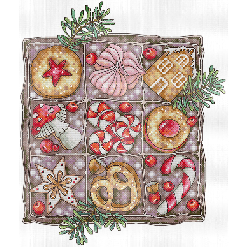 Christmas Cookies - 14CT Stamped Cross Stitch 29*33CM (Joy Sunday)