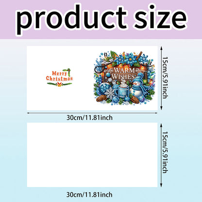 6PCS DIY Diamond Art Greeting Cards Xmas Designs for Festivals and Celebrations